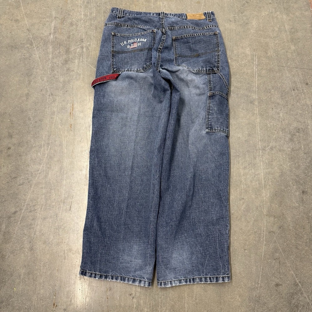 Vintage Us Polo Assn Baggy Jeans Carpenter 90s Y2k Denim Skater 33x30